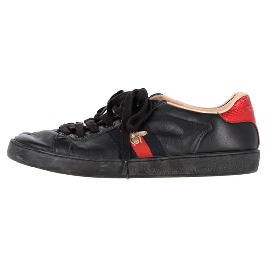 Gucci Ace Bee Lage Sneakers van Zwart Kalfskindleder - Image 5