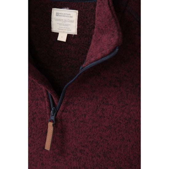 Mountain Warehouse Heren Idris II Half Zip Fleece Top (Donkerrood) - Image 4