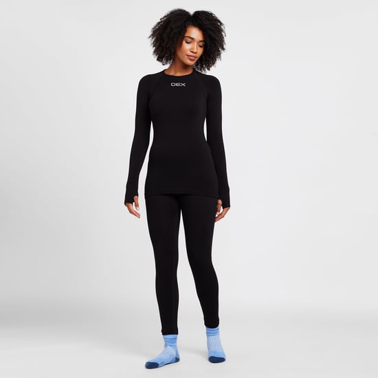 OEX Women's Lightweight & Quick Drying Barneo Base Leggings with Moisure Wicking Fabric
