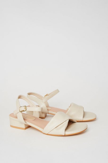Sabrina Padded Twist Low Block Heeled Sandals