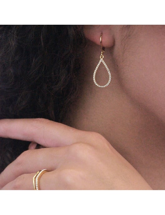 Laelia Dangling Hoop Earrings - Oostenrijks kristal - Image 2
