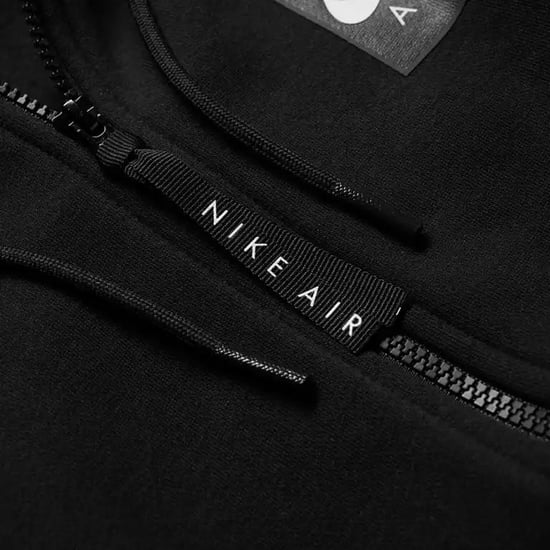 Nike Air Fleece Heren Zip Through Hoodie In Zwart - Image 4