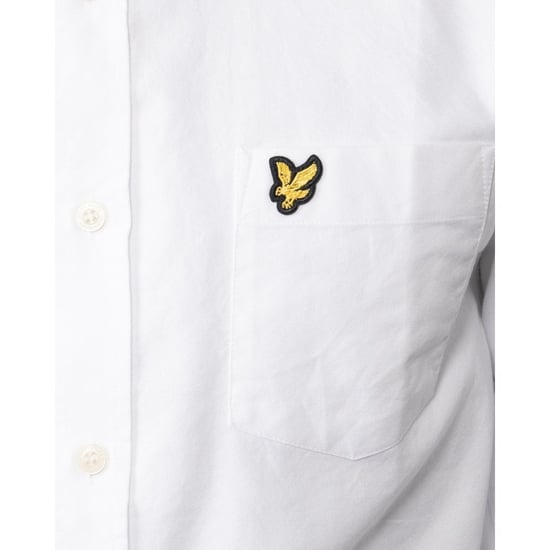 Lyle & Scott Regelmatig fit lichtgewicht Oxford -shirt in Wit - Image 5