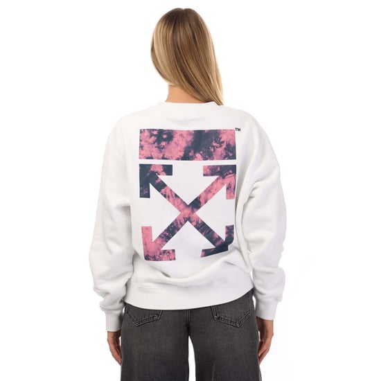Dames Off White Tie Dye Arrow Regular Crewneck Sweatshirt in Wit - Image 2