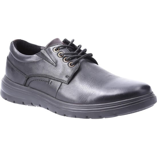 Hush Puppies Heren Triton Leren Casual Schoenen (Zwart) - Image 1