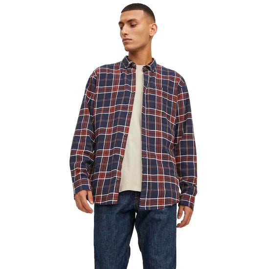JACK & JONES Heren Slim Fit Geruite Overhemden Lange Mouwen - Image 1