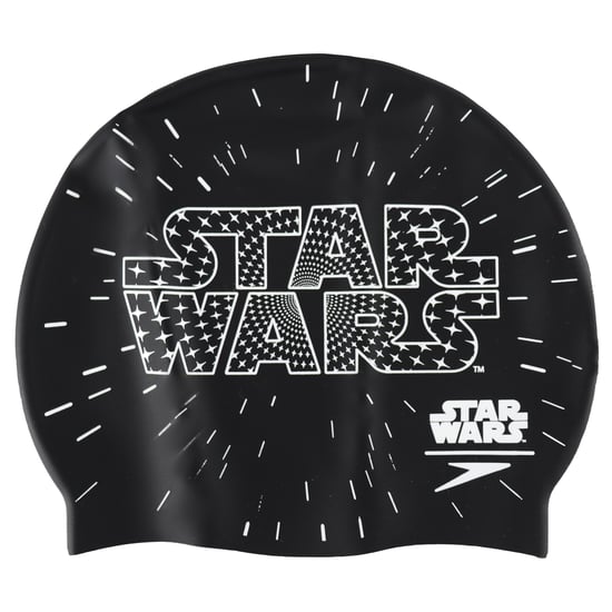 Speedo Star Wars Zwart Junior Slogan Opdruk Siliconen Badmuts - Image 1