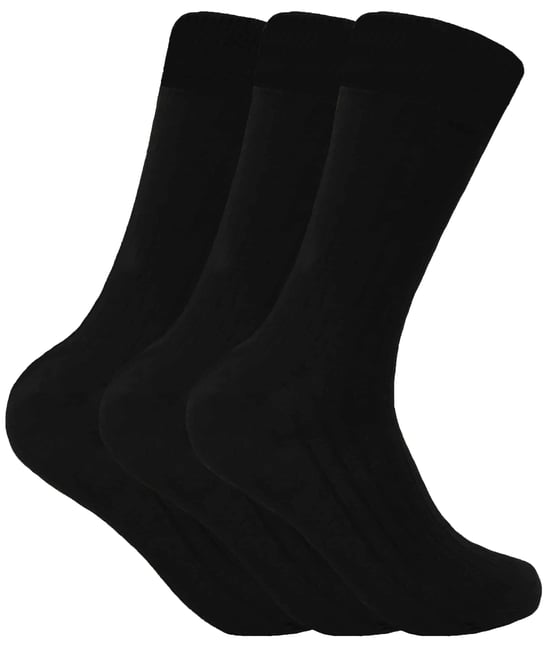 Set van 3 dikke wandelsokken van warme wolmix voor heren - Zwart - Image 1