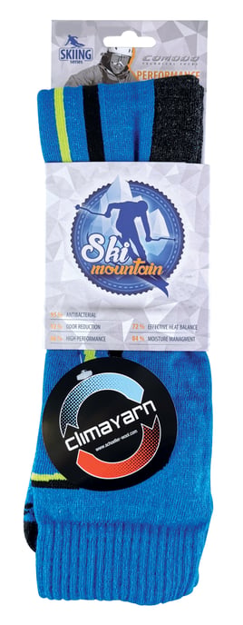 Comodo - Unisex Kniehoge Merino Wollen Skisokken - Blauw - Image 2