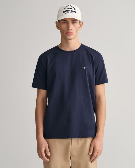 GANT Mens Regular Fit Short Sleeve Shield Logo T-Shirt - Image 1