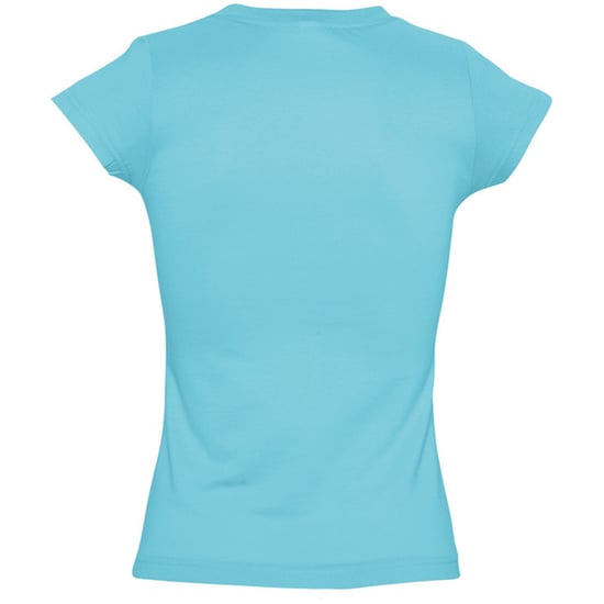 SOLs Womens/Ladies Moon V Neck Short Sleeve T-Shirt (Blue Atoll)