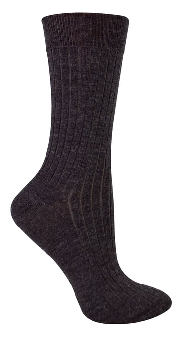 Steven - Dames 1 Paar Originele Merino Wollen Sokken - Outdoor Boot Sokken - Donker Grijs - Image 1