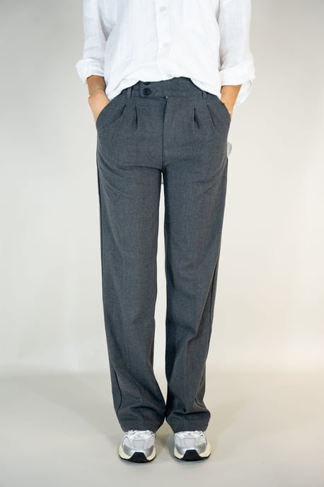 Amelia Ladies Trousers Grey Wide Leg