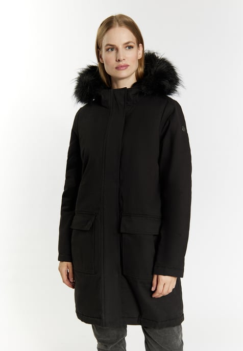Dreimaster Winter parka Dames zwart - Image 3