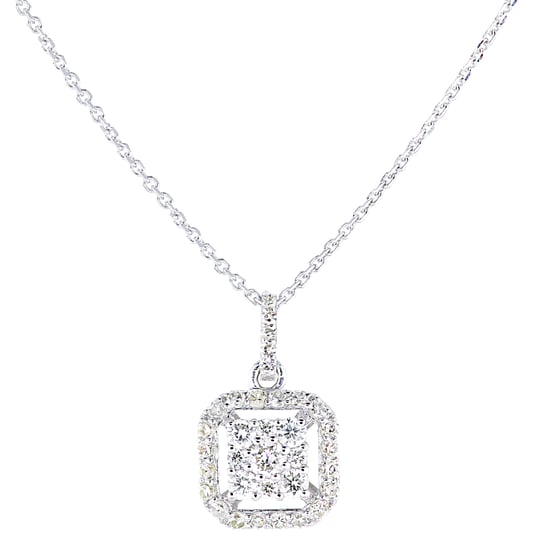 9ct White Gold Pendants With 0.25ct Diamond
