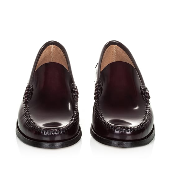 Men's Leather Moccasins Elegant And Comfortable Classic Shoes in Burgundy