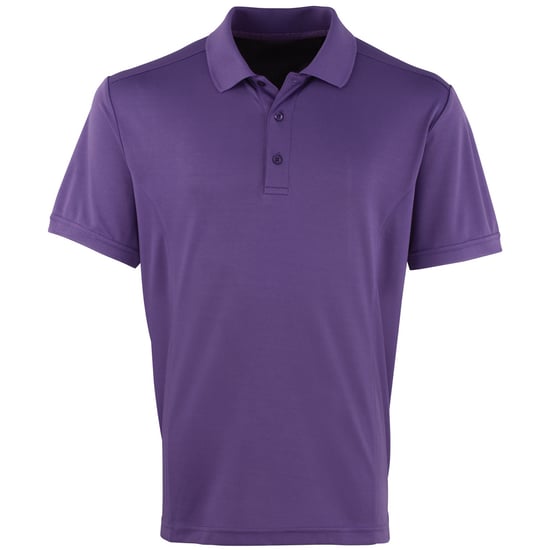 Premier Heren Coolchecker Pique korte mouw Polo T-Shirt (Paars) - Image 1