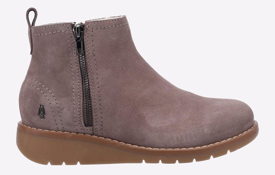 Hush Puppies Libby Suede Dames Laarzen In Muisbruin - Image 1