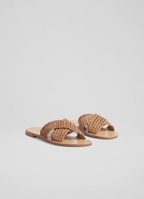LK Bennett Ren Flat Sandals, Tan