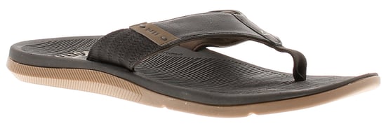 Reef Santa Ana Mens Leather Toe-Post Flip-Flops black - Image 1