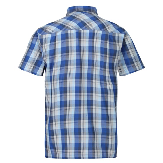 Regatta Heren Kalambo V Korte Mouwen Geruit Shirt (Nautisch Blauw) - Image 2
