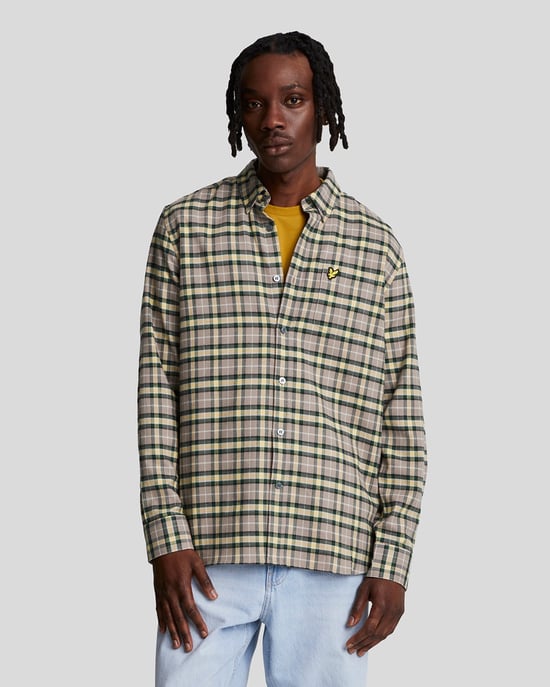 Lyle & Scott geruit flanel Argyle blauwgroen shirt met lange mouwen - Image 1