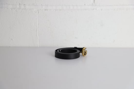 Gucci GG Marmont Gespband 75 in Zwart Leer - Image 6