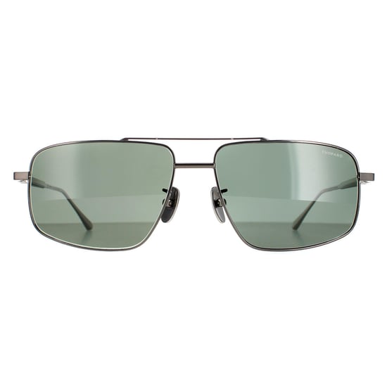 Chopard Aviator Mens Total Shiny Gunmetal  Grey Green Polarised  SCHF21M