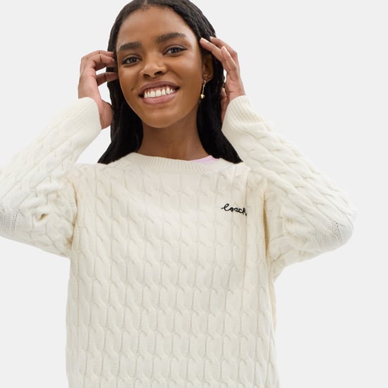 Crewneck Cable Knit Sweater