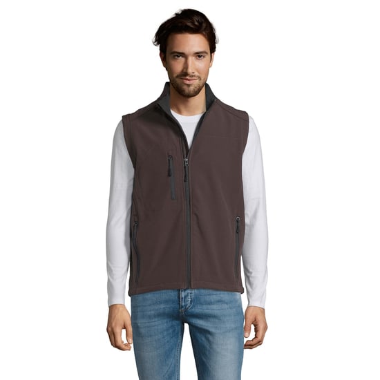 SOLS Heren Rallye Softshell Mouwloos Gilet (Donkere chocolade) - Image 1