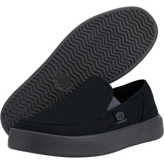 HEYDUDE Sunapee Canvas 100% Katoenen Heren Zwarte/Houtskool Instappers - Image 3
