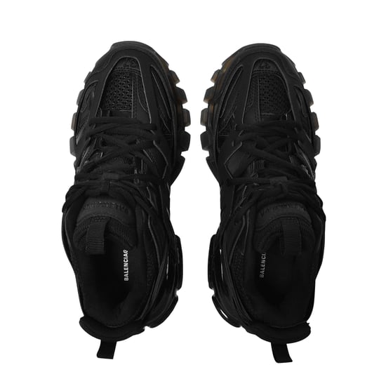 Track Clearsole Sneakers in Black Canvas