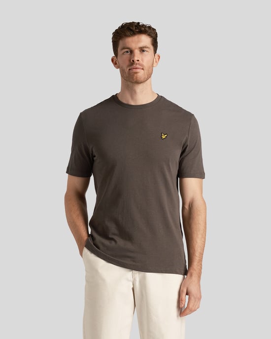 Lyle & Scott Slub effen gunmetal grijs T-shirt - Image 1