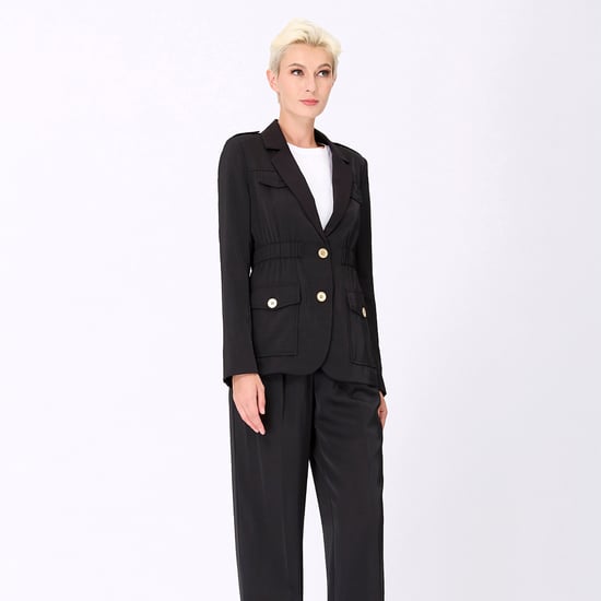 Safari blazer met verzamelde taille - Image 4
