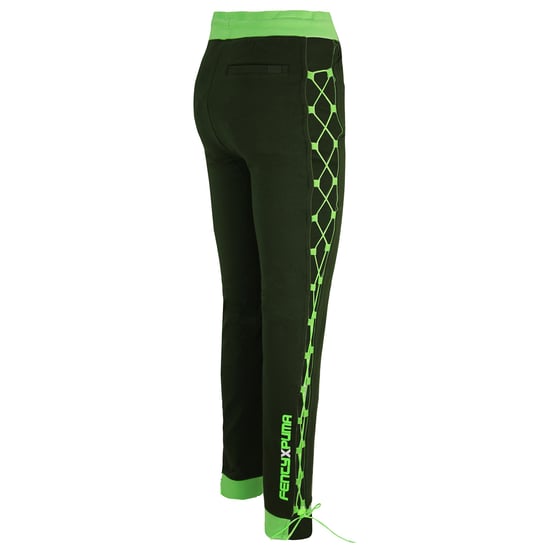 Puma x Rihanna Fenty Womens Lace Up Green Joggers - Image 3