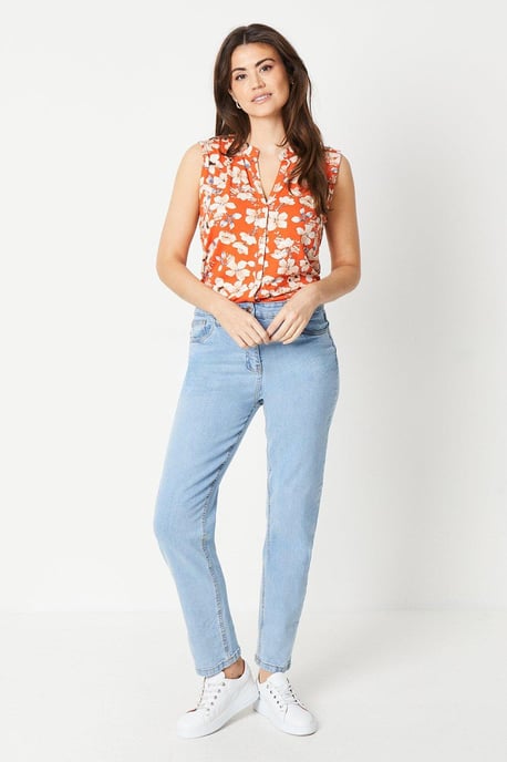 Floral Jersey Sleeveless Shirt