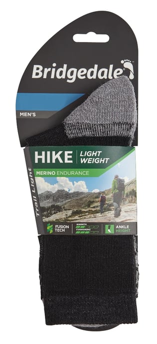 Bridgedale - Heren Hiking Lichtgewicht Merinowollen Sokken - Zwart / Zilver - Image 2