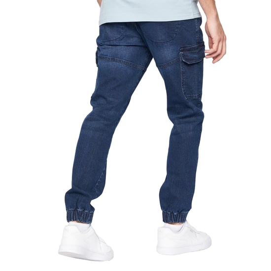 Crosshatch Heren Malimore Gesloten Enkellange Cargo Jeans (Donkere wasbeurt) - Image 2