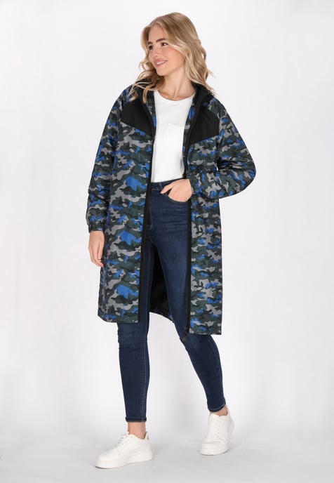Schmuddelwedda Jas Dames Blauwe camouflage - Image 2