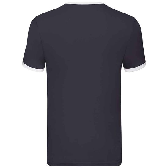 Fruit of the Loom Unisex Ringer T-shirt voor volwassenen (Marine / Wit) - Image 2