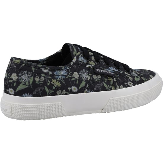 Superga 2750 Floral Print Cotton Damestrainers Donkergrijs/Bloemenprint - Image 2