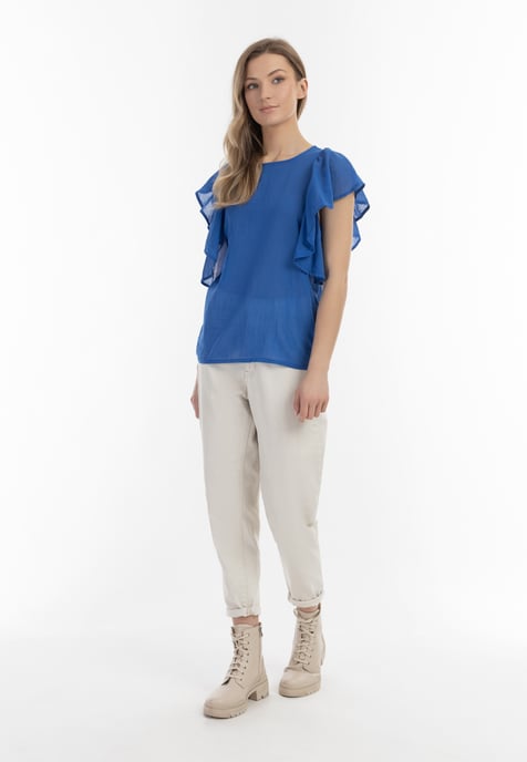 Dreimaster Blouse shirt Dames blauw - Image 2