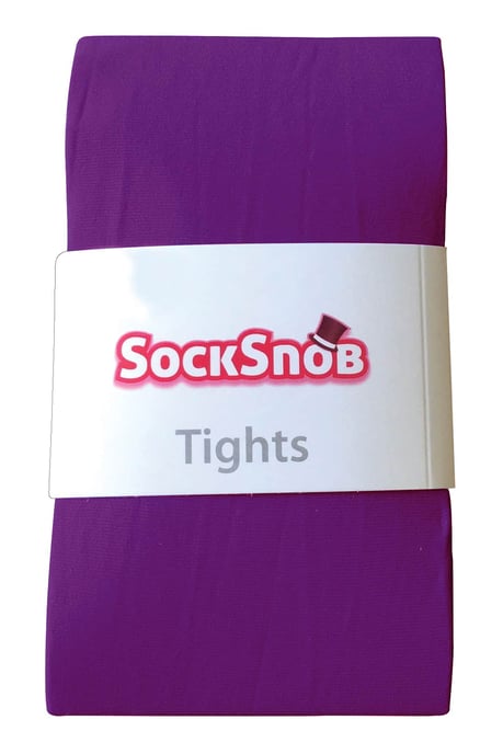 Dames 80 denier ondoorzichtige effen gekleurde panty's - Keizerlijk Paars - Image 2