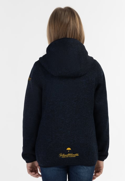 Schmuddelwedda Gebreide fleeceblouse voor meisjes meisjes (kinderen) marine gem - Image 5
