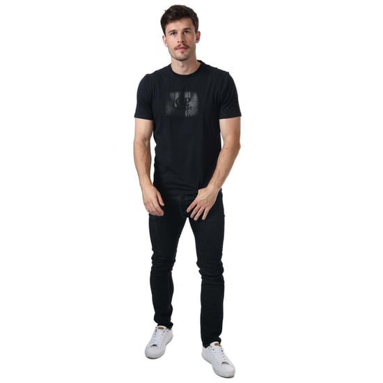 Men's C.P. Company Box Centre Logo T-Shirt in Navy