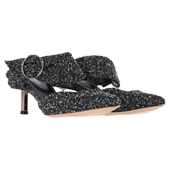 Nicholas Kirkwood Bouclé Mules in Black Tweed - Image 4