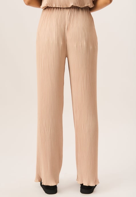 Plisse Loungewear Wide Leg Trousers
