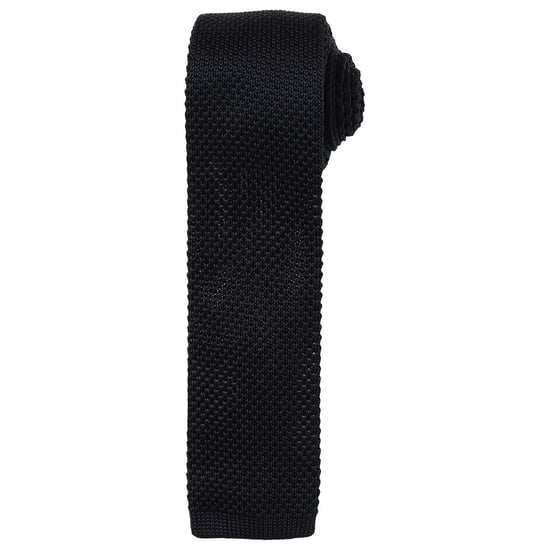 Premier Unisex gebreide stropdas voor volwassenen (Zwart) - Image 1
