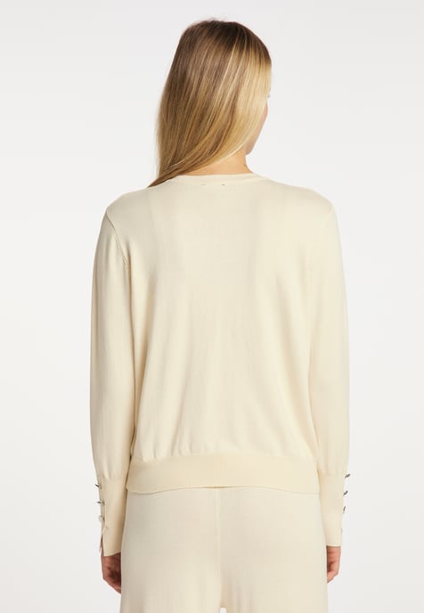 Dreimaster Vest Dames wolwit - Image 4