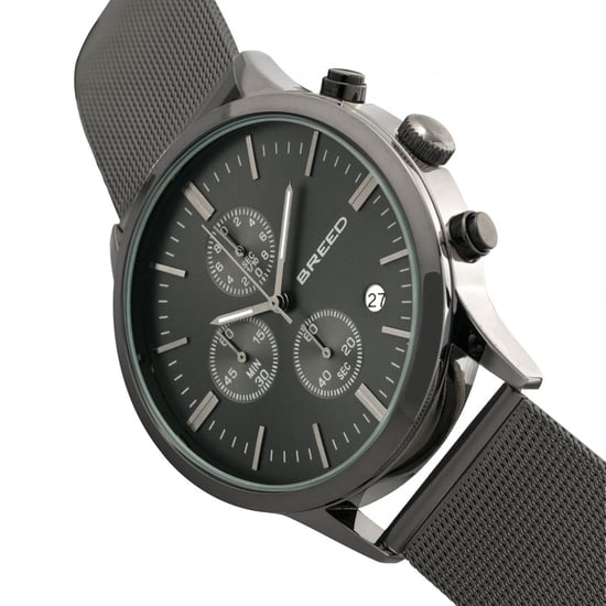 Breed Espinosa Chronograph Mesh-Bracelet Watch w/ Date